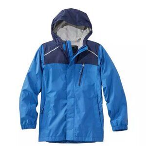 L.L. Bean Navy Lined Rain Jacket - Kids Size M